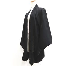 Load image into Gallery viewer, Haori Jacket Vintage(1950-1980) Black See-Through Flower Ryusui Silk #10230E2
