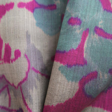 Load image into Gallery viewer, Haori Jacket Vintage(1920-1950) Magenta Meisen Botanical Silk #11041A3
