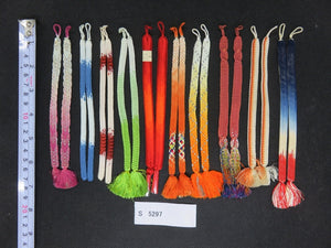 S#5297 Silk Haori Himo Flat Braid 10pcs Bundle Pack