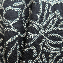 Load image into Gallery viewer, Haori Jacket Vintage(1950-1980) Black Full Shibori botanical Silk #10801D5
