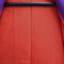 Load image into Gallery viewer, Kimono Vintage(1950-1980) Purple Kokeshi Dolls Silk #10777D4

