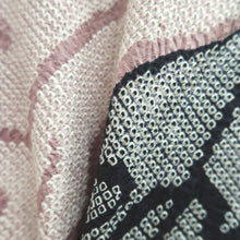 Load image into Gallery viewer, Haori Jacket Vintage(1950-1980) Black Pink Shibori Plum blossom Branch Silk #10049C5
