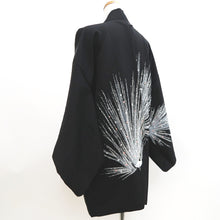 Load image into Gallery viewer, Haori Jacket Vintage(1950-1980) Black Peacock Silk #9990C2
