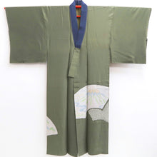 Load image into Gallery viewer, Men&#39;s Juban Moss green Mountain Shibori Silk #10293E5
