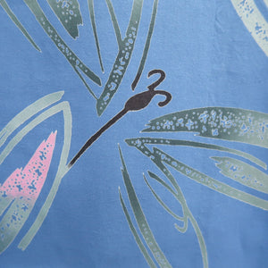 Yukata Blue Dragonfly Cotton #9909B4