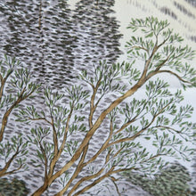 Load image into Gallery viewer, Men's Juban Blueish Gray Landscape Silk #10661C5
