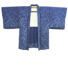 Load image into Gallery viewer, Haori Jacket Blue Tsuyushiba Silk #10852E3
