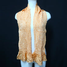 Load image into Gallery viewer, Silk Japanese Obiage Shibori Light Orange 53.5x6.3in(136x16cm) A#10055
