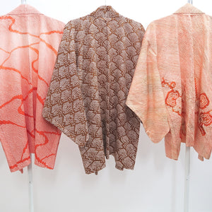 Bundle 12pcs Silk Vintage Full Shibori Haori Wholesale Bulk Free Shipping #682