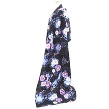 Load image into Gallery viewer, Yukata Black Dragonfly Asagao Tall Cotton #10474A5
