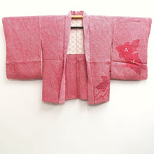Load image into Gallery viewer, Haori Jacket Vintage(1950-1980) Reddish Pink Full Shibori Flower Silk #10215E2

