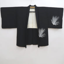 Load image into Gallery viewer, Haori Jacket Vintage(1950-1980) Black Peacock Silk #9990C2
