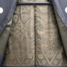 Load image into Gallery viewer, Men&#39;s Haori Vintage(1950-1980) Black Montsuki Silk #10422A2
