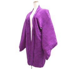 Load image into Gallery viewer, Haori Jacket Vintage(1920-1950) Purple Pine Tree Silk #10621C3

