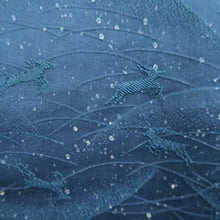 Load image into Gallery viewer, Haori Jacket Blue Deer Mountain Silk #10690D1
