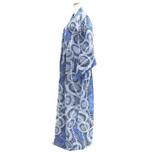Load image into Gallery viewer, Yukata Vintage(1950-1980) Blue White Bangasa Cotton #11097B1
