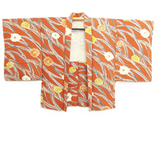 Load image into Gallery viewer, Haori Jacket Vermillion Flower Silk #10721D2
