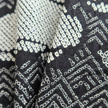 Load image into Gallery viewer, Haori Jacket Vintage(1950-1980) Black Full Shibori Pine Tree Silk #10570B5
