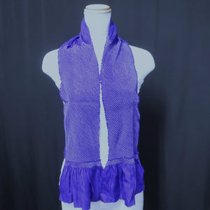 Silk Japanese Obiage Shibori Blue 51.2x5.1in(130x13cm) A#10015