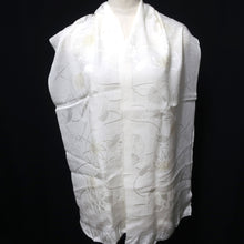 Load image into Gallery viewer, Silk Japanese Obiage Temari ball White 66.9x11.4in(170x29cm) A#10045
