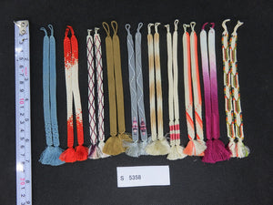 S#5358 Silk Haori Himo Flat Braid 10pcs Bundle Pack