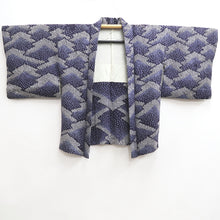 Load image into Gallery viewer, Haori Jacket Vintage(1950-1980) Blueish Purple Shibori Wave Silk #10110D2
