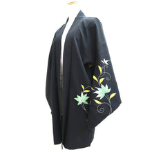 Load image into Gallery viewer, Haori Jacket Vintage(1950-1980) Black Vine Silk #9738A2
