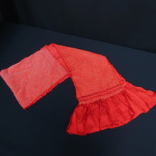 Load image into Gallery viewer, Silk Japanese Obiage Shibori Red 50.4x6.7in(128x17cm) A#10005

