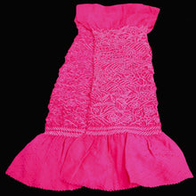 Load image into Gallery viewer, Silk Japanese Obiage Shibori Vivid Pink 48.8x6.7in(124x17cm) A#10025
