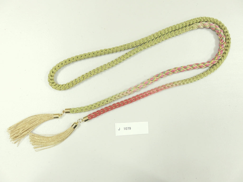 J#1079 Silk Obijime Belt Tie Braided Cord 57.1in(145cm)