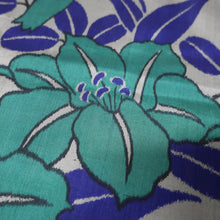 Load image into Gallery viewer, KK1495A2 Silk Kimono Fabric Vintage(Pre-1920) Meisen Gray 42.1x11.8in(107x30cm)
