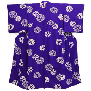 Kimono Vintage(1950-1980) Purple Shibori Flower Silk #10264E4