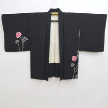 Load image into Gallery viewer, Haori Jacket Vintage(1950-1980) Black Shibori Flower Silk #9850B2
