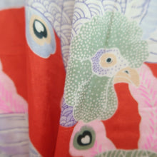 Load image into Gallery viewer, Juban Vintage(1920-1950) Red Phoenix Silk #10377F4
