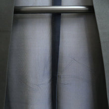 Load image into Gallery viewer, Haori Jacket Vintage(1950-1980) Black Midnight blue Sheer Bamboo leaf Silk #10902E5
