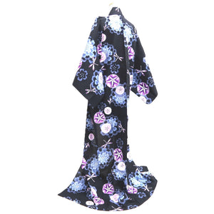 Yukata Black Dragonfly Asagao Tall Cotton #10474A5