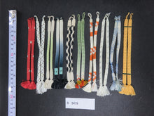 Load image into Gallery viewer, S#5479 Silk Haori Himo Flat Braid 10pcs Bundle Pack
