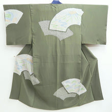Load image into Gallery viewer, Men&#39;s Juban Moss green Mountain Shibori Silk #10293E5
