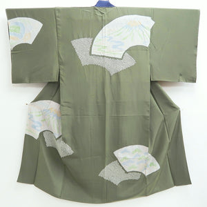 Men's Juban Moss green Mountain Shibori Silk #10293E5