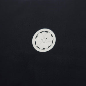 Men's Haori Vintage(1950-1980) Black Montsuki Silk #10422A2