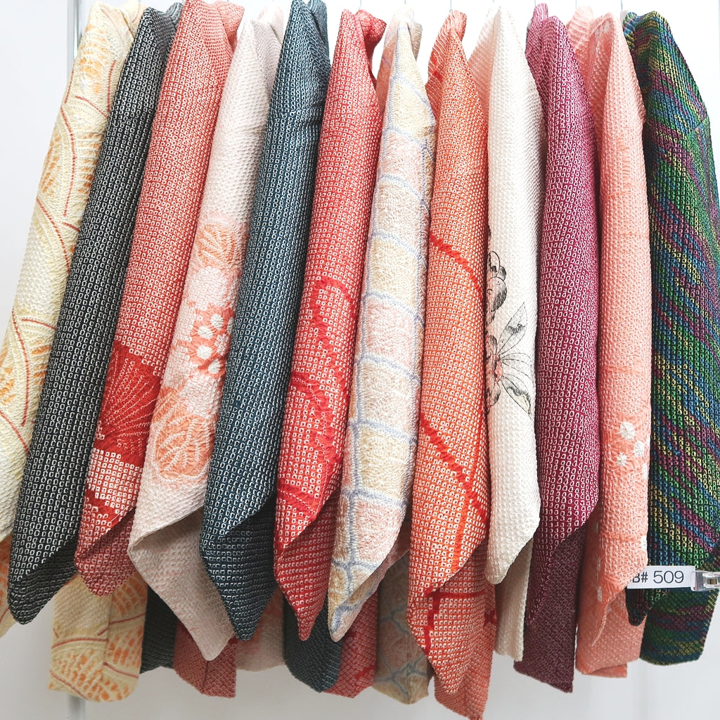 Bundle 12pcs Silk Vintage Full Shibori Haori Wholesale Bulk Free Shipping #509