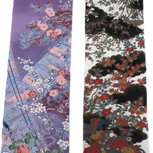 Load image into Gallery viewer, CC1007C1 Silk 8pcs Bundle Kimono Fabric Purple Light Blue 34.3x5.9in(87x15cm)
