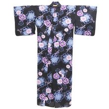 Load image into Gallery viewer, Yukata Black Dragonfly Asagao Tall Cotton #10474A5
