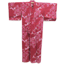 Load image into Gallery viewer, Yukata Red Dragonfly Asanoha Cotton #10345F3
