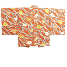 Load image into Gallery viewer, Haori Jacket Vermillion Flower Silk #10721D2
