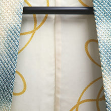 Load image into Gallery viewer, Haori Jacket Green Yellow Full Shibori Flower Silk #10701D1
