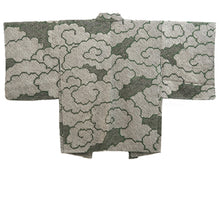 Load image into Gallery viewer, Haori Jacket Green Black Full Shibori Cloud Silk #10711D2
