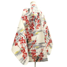 Load image into Gallery viewer, Haori Jacket Vintage(1920-1950) Cream white Meisen Plum blossom Branch Silk #11051A3
