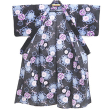 Load image into Gallery viewer, Yukata Black Dragonfly Asagao Tall Cotton #10474A5
