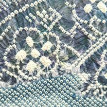 Load image into Gallery viewer, Haori Jacket Vintage(1950-1980) Light Blue Full Shibori Plum blossom Silk #10921E5
